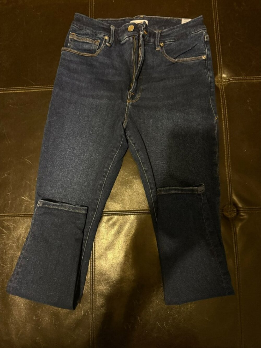 Good American Jeans Women 10/30 Denim Stretch Straight Blue 27 Inseam